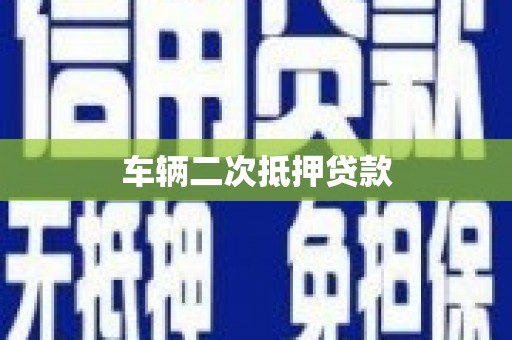 楠西车辆二次抵押贷款