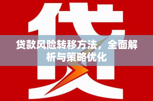 楠西贷款风险转移方法，全面解析与策略优化