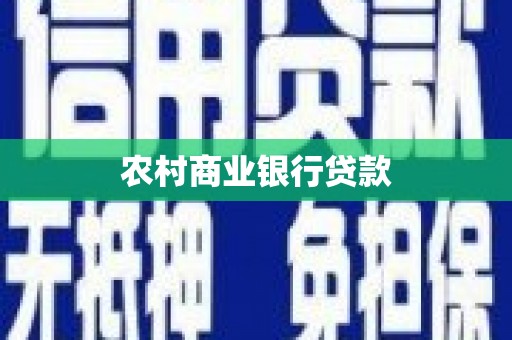 楠西农村商业银行贷款