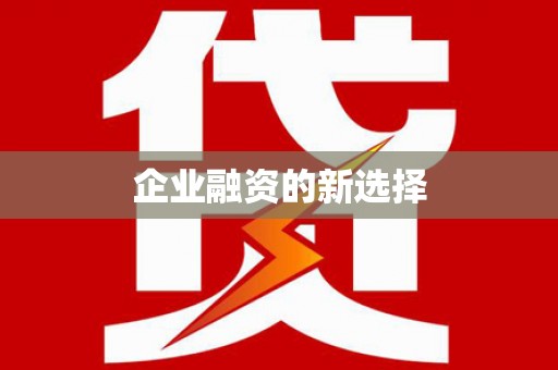 楠西企业融资的新选择