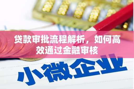 楠西贷款审批流程解析，如何高效通过金融审核