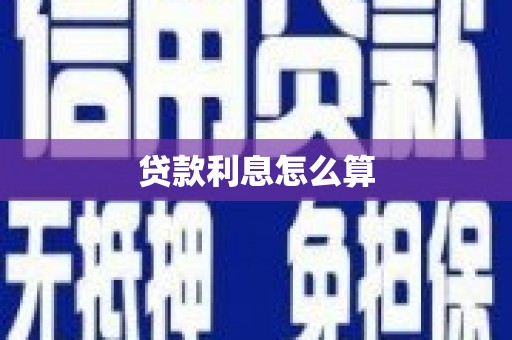 楠西贷款利息怎么算