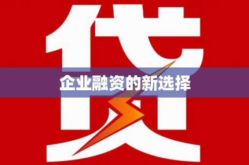 楠西企业融资的新选择