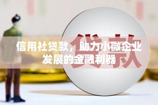 楠西信用社贷款，助力小微企业发展的金融利器