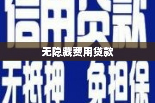 楠西无隐藏费用贷款