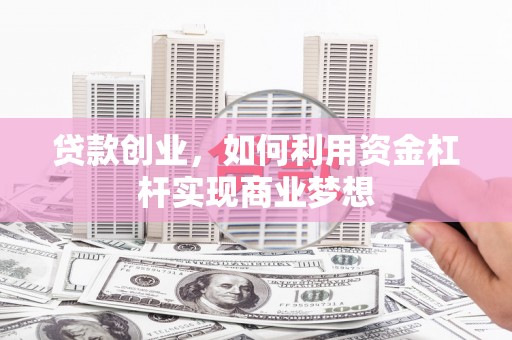 楠西贷款创业，如何利用资金杠杆实现商业梦想