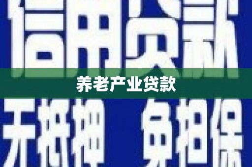 楠西养老产业贷款